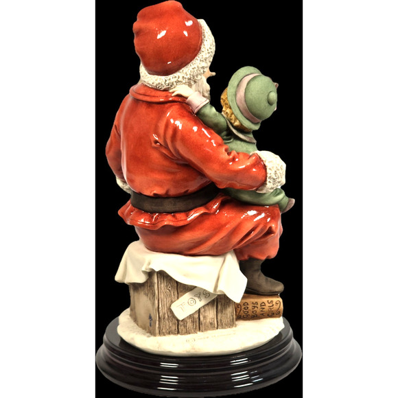 Florence Giuseppe Armani XMAS WISHES Santa With Children Figurine 1417C, Italy - Picture 9 of 13